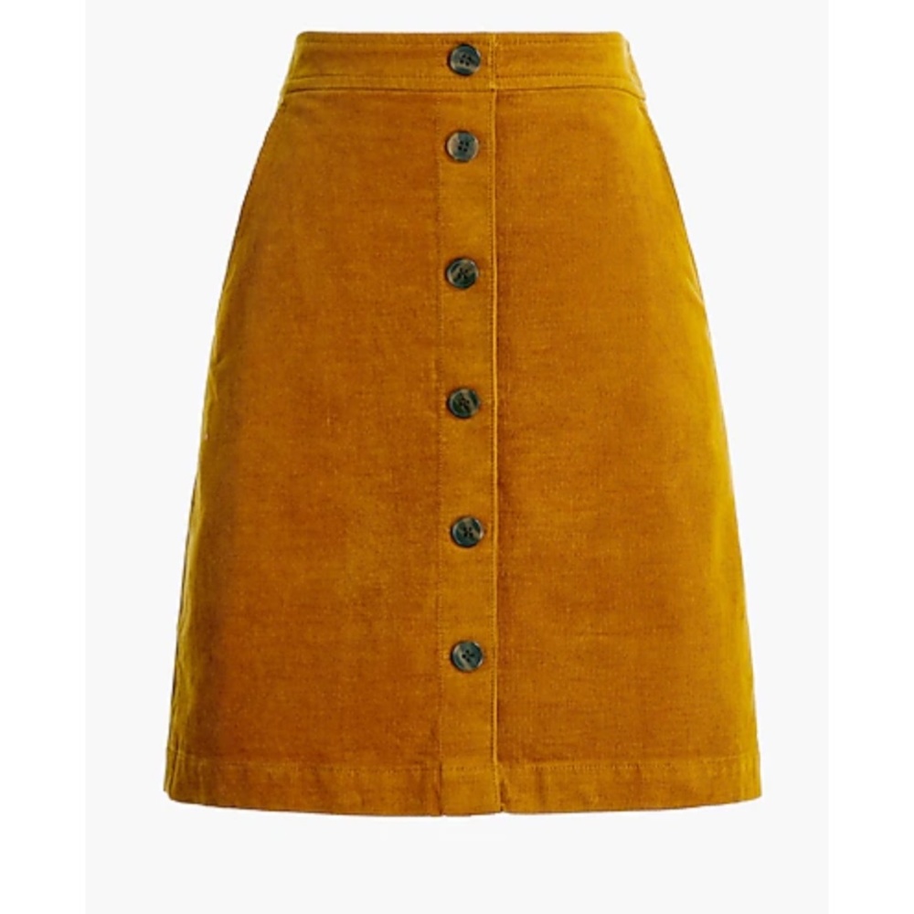 NWT J.Crew Corduroy button-front mini skirt